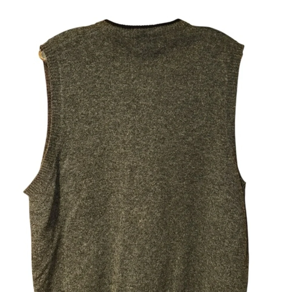 J.Crew Sweater Vest‎ Gray Lambswool Mens Large Minimalist Preppy Layer